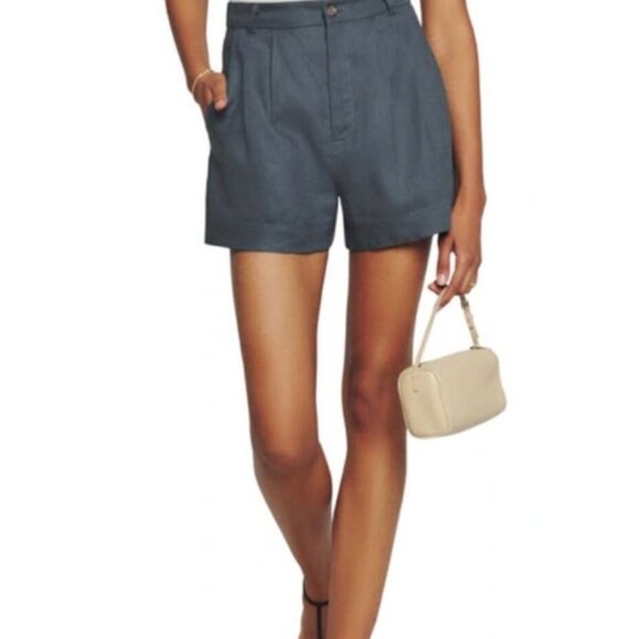 Reformation Pants - Reformation Mason Linen Pleated Shorts size 4 NEW